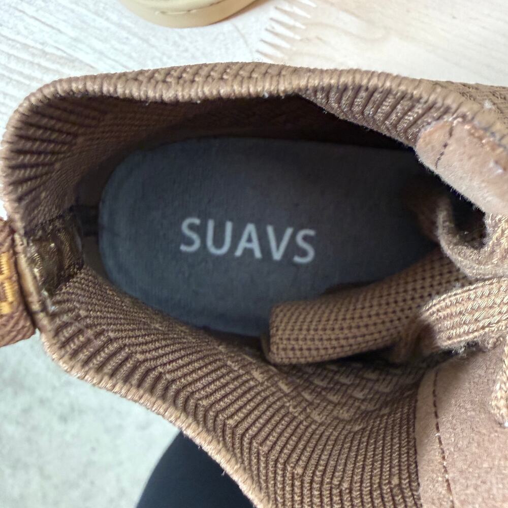 SUAVS The Legacy High Top Sneakers Timber Brown Knit Shoes Women’s 8 Casual - Picture 6 of 8